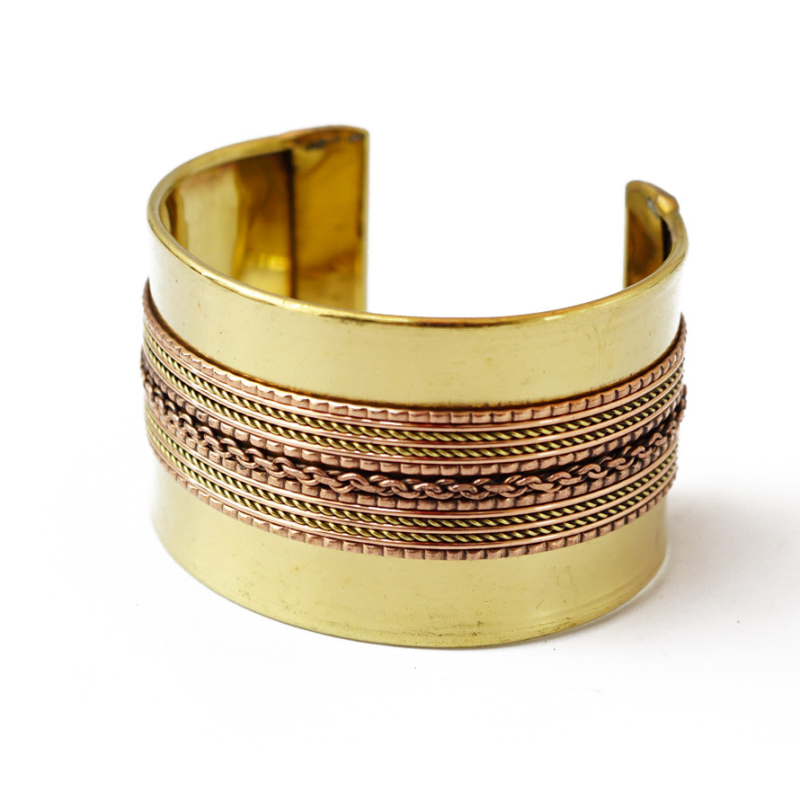 Браслет Скоба 3 металу Глянець