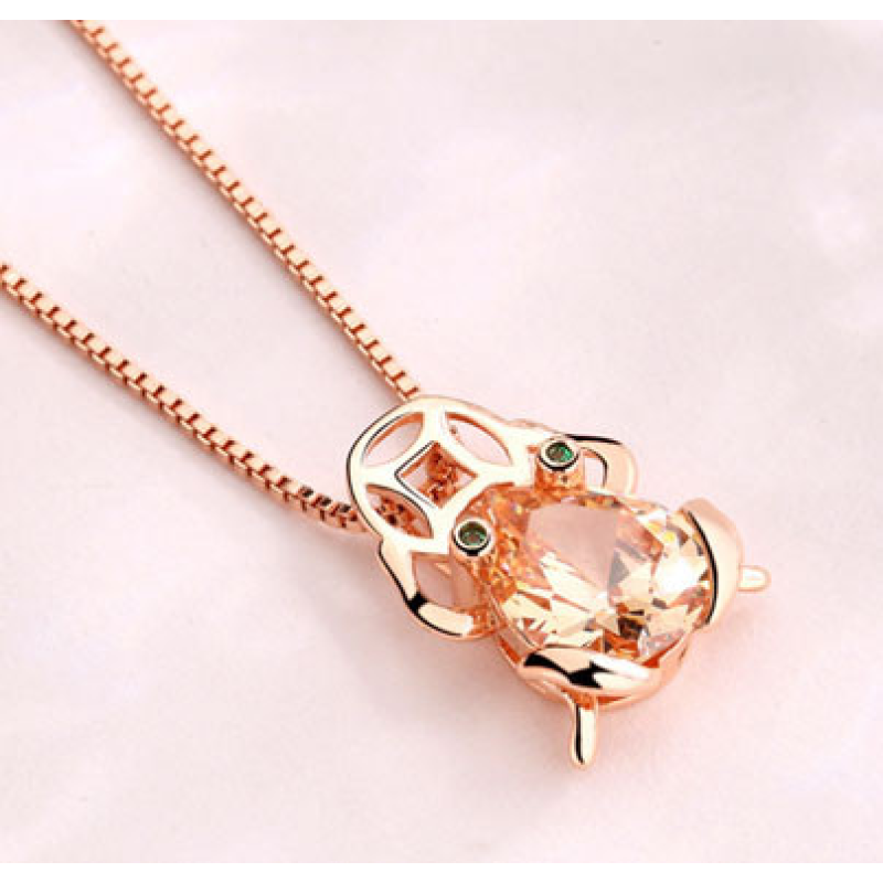 Кулон на ланцюжку Жаба Багатства жовтий метал