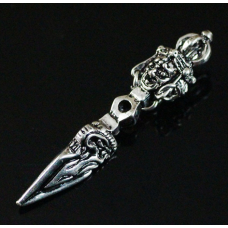 Кулон білий метал Пурбу + Махакала