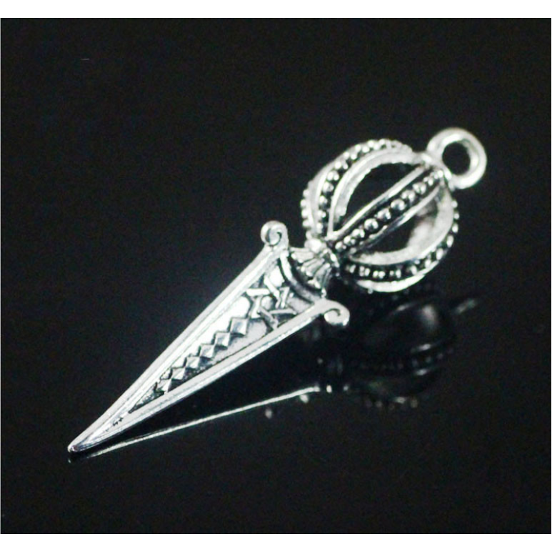 Кулон білий метал Пурбу