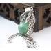 Кулон з ланцюжком Кігті вставка Зелений авантюрин