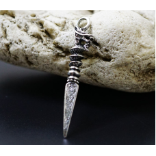 Кулон білий метал Пурбу Дракон