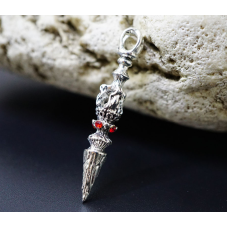 Кулон білий метал Пурбу зі стразами