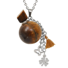 Пляшечка кам“яна для духів Куля Тигрове око