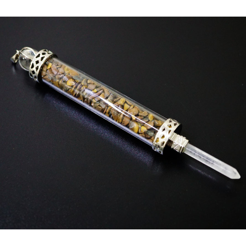 Чакральний жезл з кам“яною крихтою Тигрове око