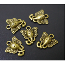 Амулет у гаманець Голова Ганеші під бронзу 10 штук