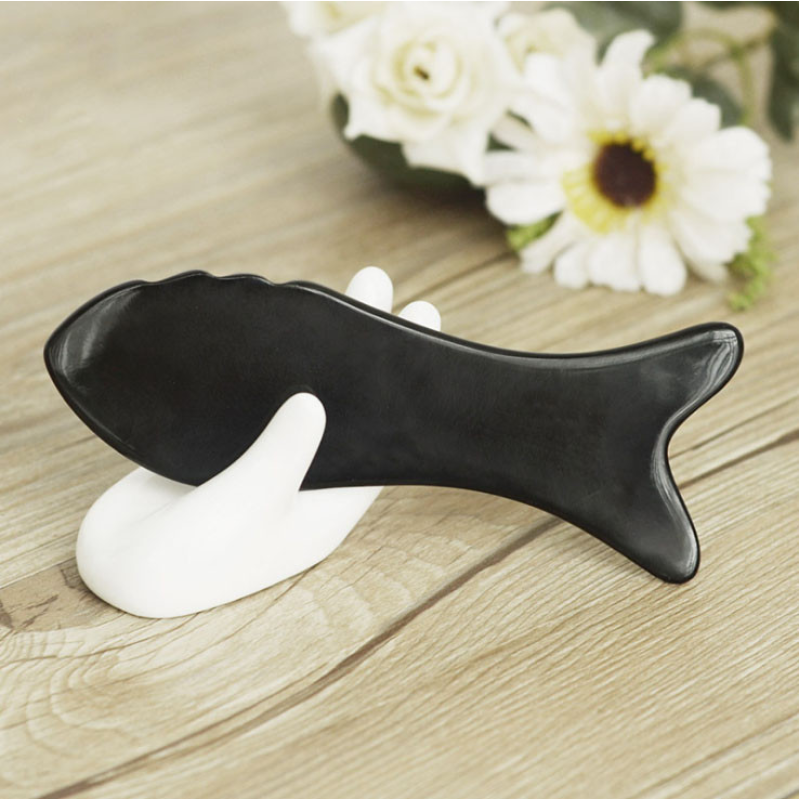 Масажер з рогу Гуа Ша Риба із зубами чорний Арт.254 Масажер з рогу Гуа Ша Риба із зубами чорний Арт.254