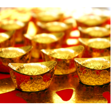 Чаша достатку золотий колір середня