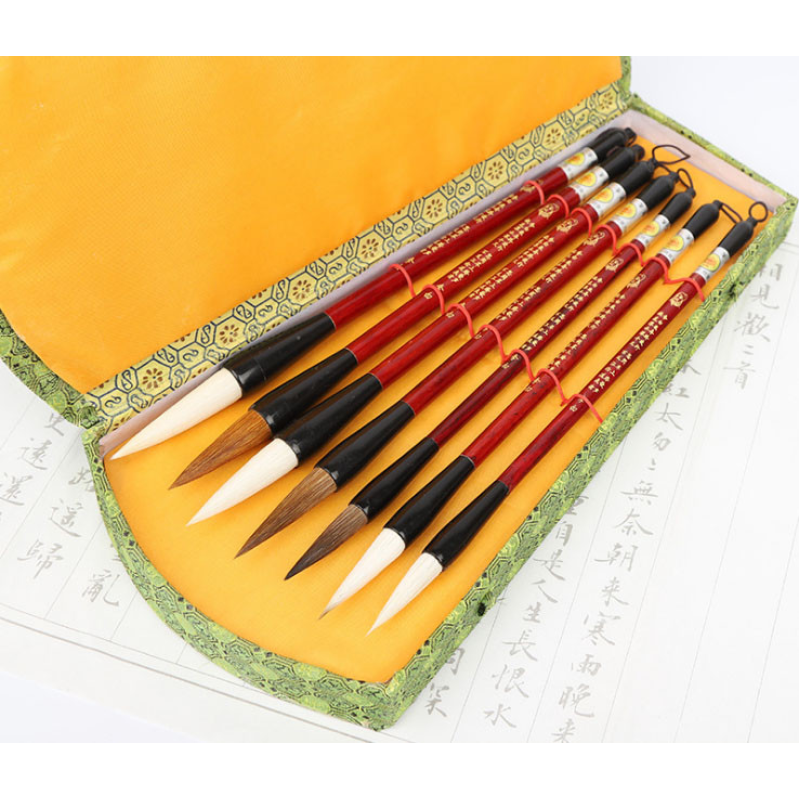 Набір кистей для каліграфії 7 штук у коробці