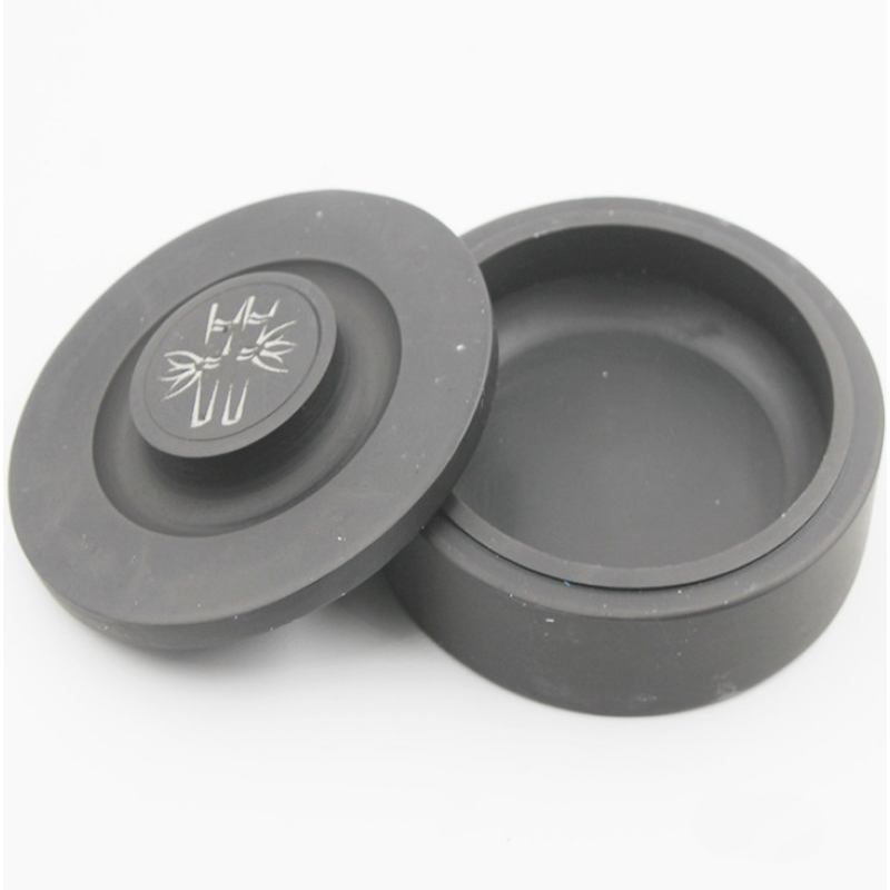 Чорнильниця з чорного мармуру Бамбук