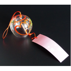 Японський скляний дзвіночок Фурін Пара сердець