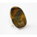 Кільце з великим натуральним каменем Тигрове око