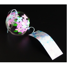 Японський скляний дзвіночок Фурін Квіти №1