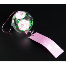 Японський скляний дзвіночок Фурін Квіти №4