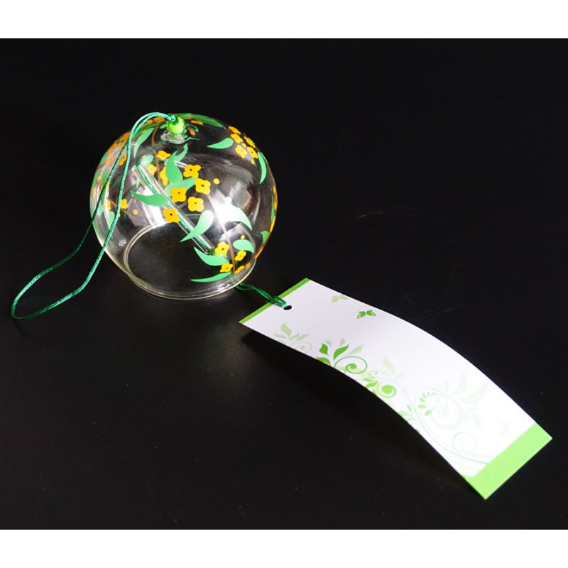 Японський скляний дзвіночок Фурін Квіти №5