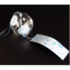 Японський скляний дзвіночок Фурін Квіти №6