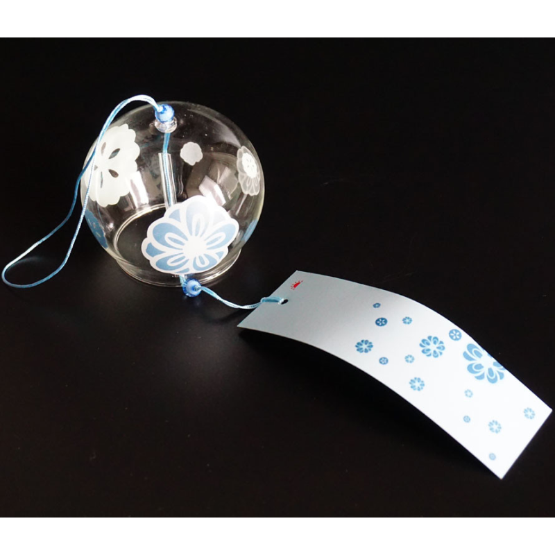 Японський скляний дзвіночок Фурін Квіти №6