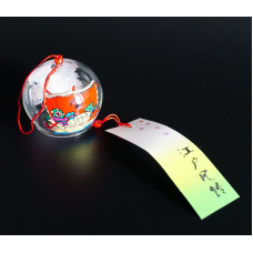 Японський скляний дзвіночок Фурін малий Корабель