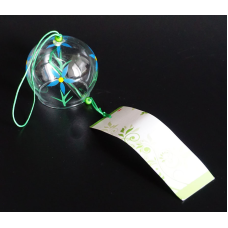 Японський скляний дзвіночок Фурін малий Квіти №1