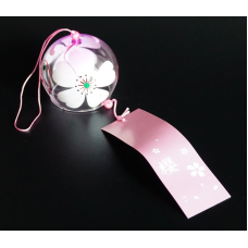 Японський скляний дзвіночок Фурін малий Квіти №2