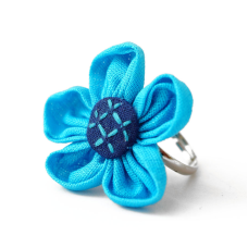 Кільце ганчіркове безрозмірне Квітка Блакитне