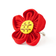 Кільце ганчіркове безрозмірне Квітка Червоне