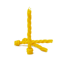 Гучнева потрійна свічка Спіраль Чистий віск