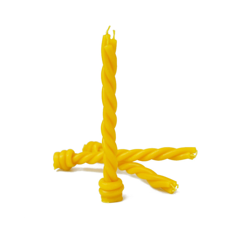 Гучнева потрійна свічка Спіраль Чистий віск Гучнева потрійна свічка Спіраль Чистий віск