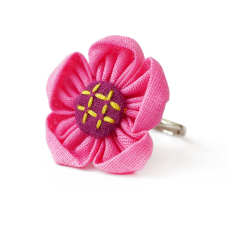 Кільце ганчіркове безрозмірне Квітка Рожеве