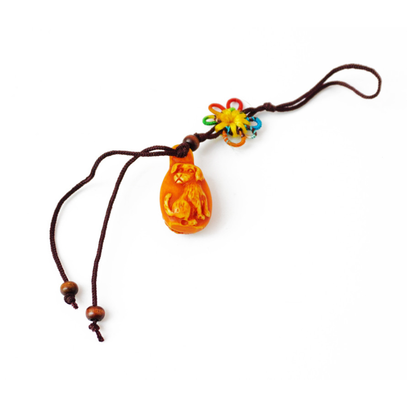 Брелок Фен Шуй Хотей Собака пластик