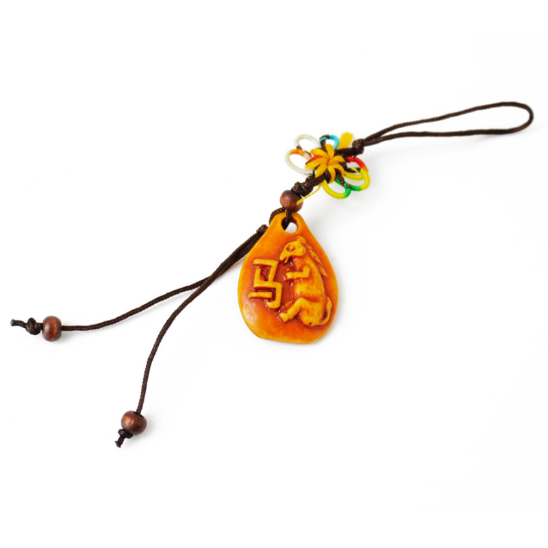 Брелок Фен Шуй Крапля Кінь пластик