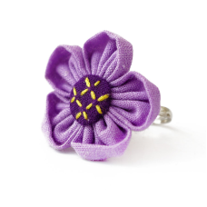 Кільце ганчіркове безрозмірне Квітка Бузкове