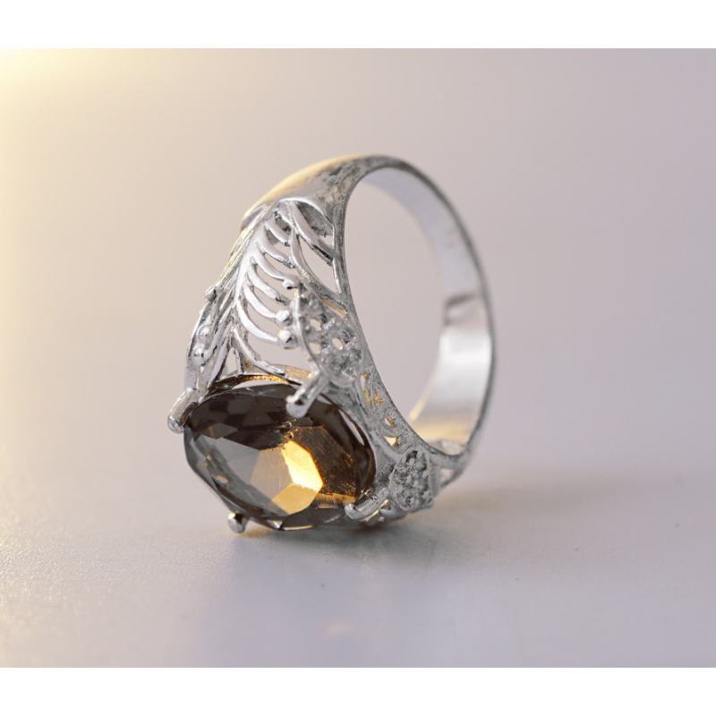 Кільце Асорті NEHA-12 Димчастий кварц Кільце Асорті NEHA-12 Димчастий кварц