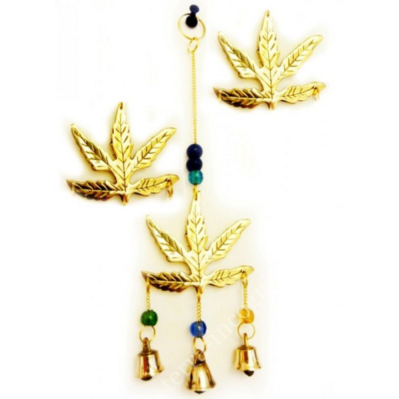 Дзвіночок латунний Канабіс PJ-13