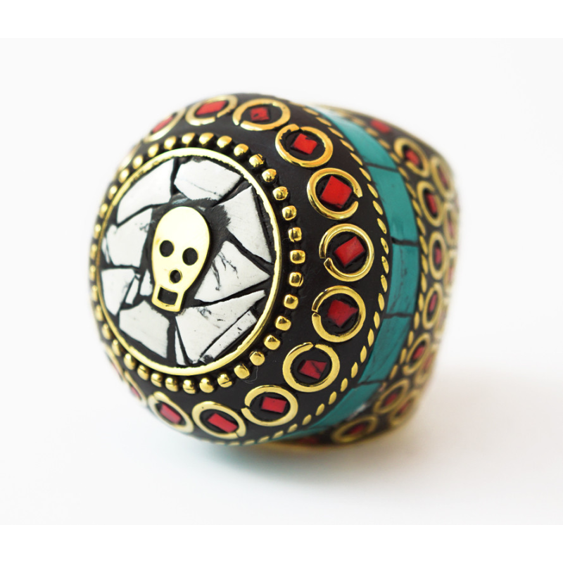 Кільце Череп NEHA-NR24 Біле Кільце Череп NEHA-NR24 Біле