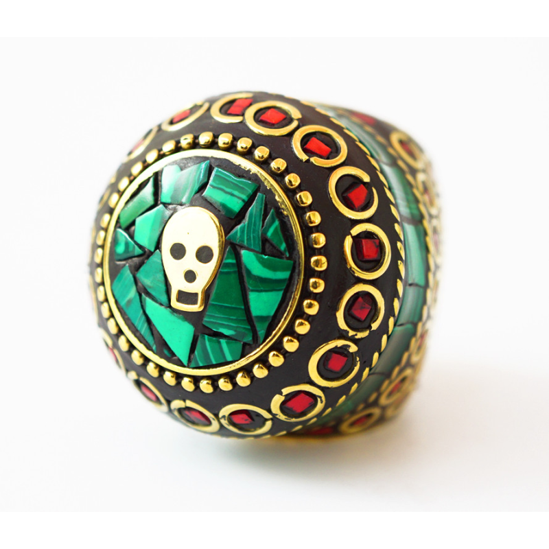 Кільце Череп NEHA-NR24 Зелене