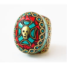 Кільце Череп NEHA-NR22 Червоне