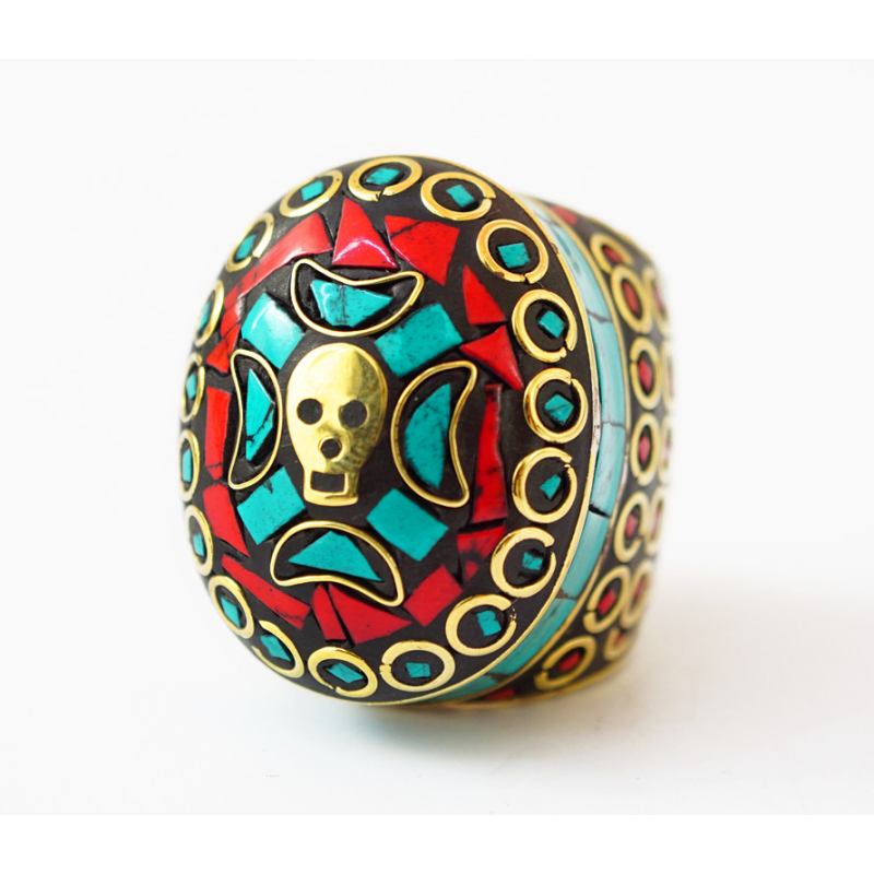 Кільце Череп NEHA-NR22 Червоне