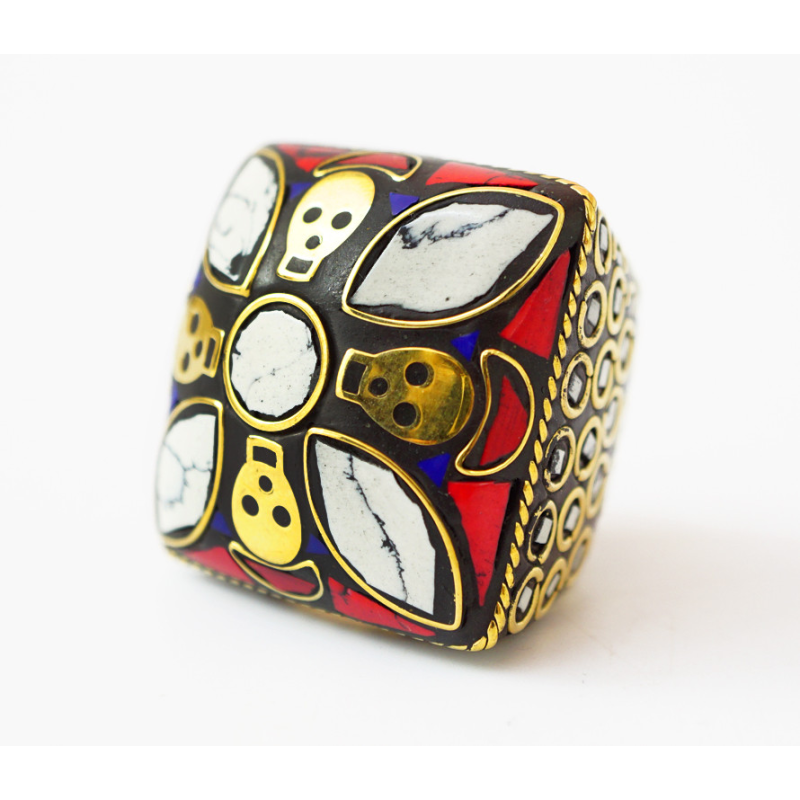 Кільце Череп NEHA-NR23 Біле