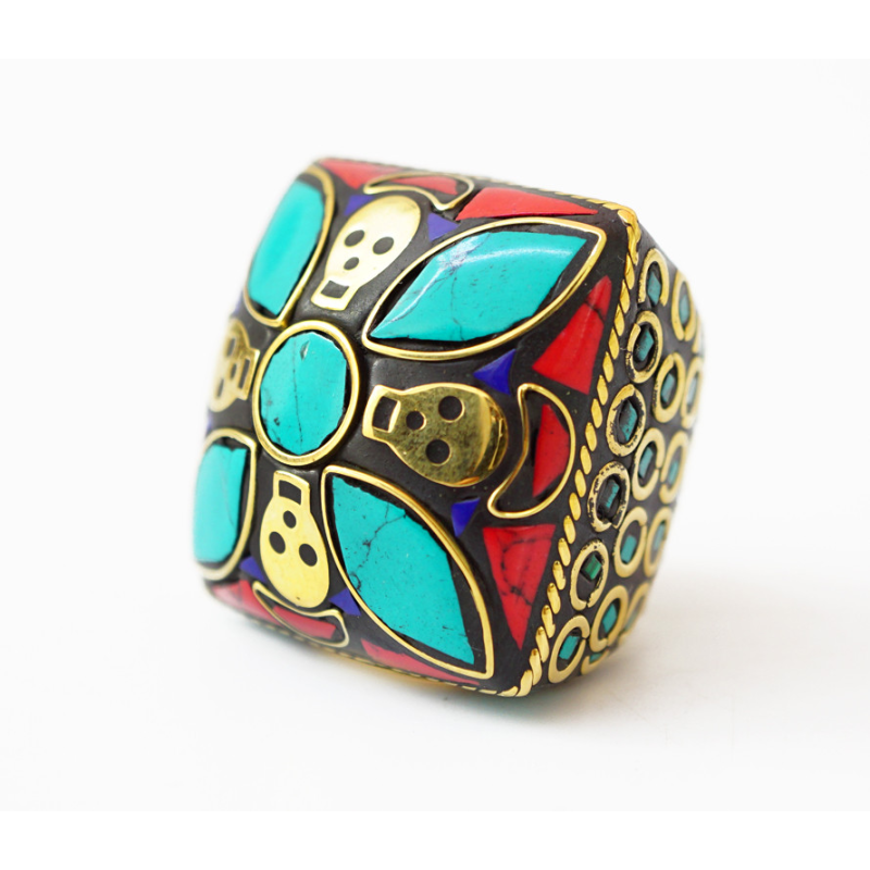 Кільце Череп NEHA-NR23 Блакитне