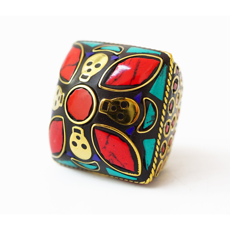 Кільце Череп NEHA-NR23 Червоне Кільце Череп NEHA-NR23 Червоне