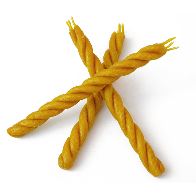 Грімнична потрійна свічка Спіраль велика Чистий віск Грімнична потрійна свічка Спіраль велика Чистий віск