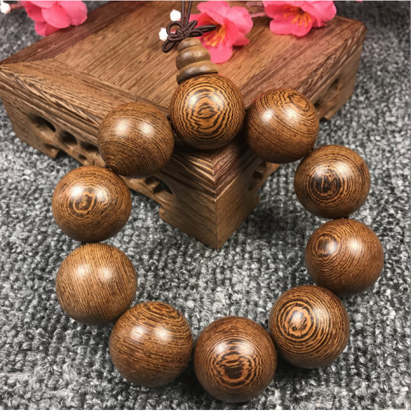 Чітки — браслет із дерева Венге 25 мм. 10 бусин