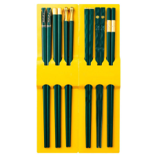 Палички для їжі KangJu набір 6 пар Зелені Пластик