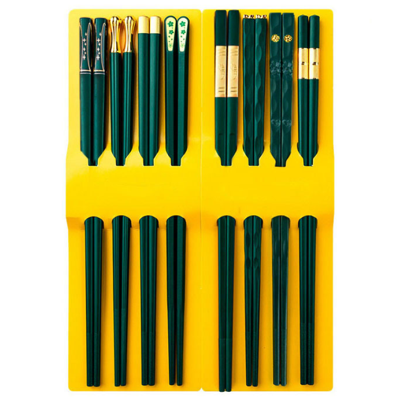 Палички для їжі KangJu набір 8 пар Зелені Пластик