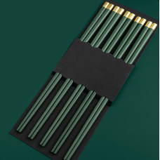 Палички для їжі KangJu набір 5 пар Зелені Пластик