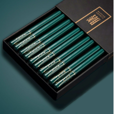 Палички для їжі U.SEMO набір 10 пар Зелені зірки Пластик