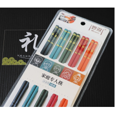 Палички для їжі 5 пар 24см. П“ятикольорове благословення