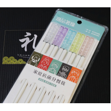 Палички для їжі 5 пар 24см. Білі квіти вишні