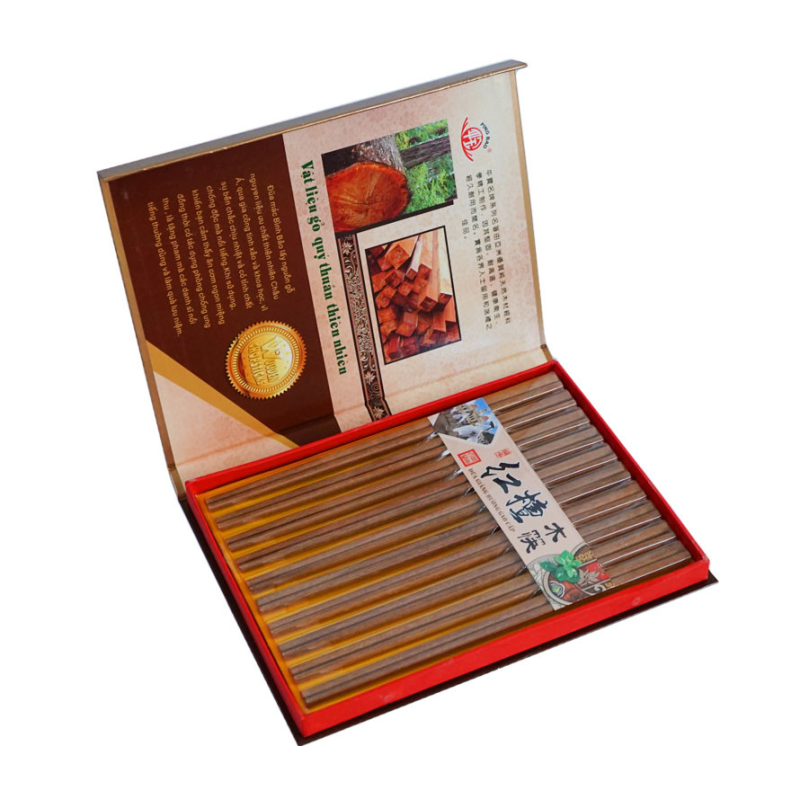 Палички для їжі 10 пар 24см. Червоне дерево